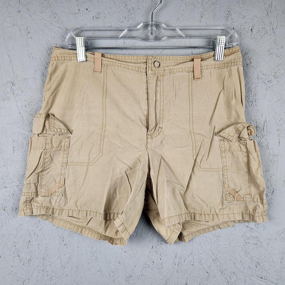 Gloria Vanderbilt Shorts Womens 8 Khaki Cargo Utility Pockets Safari Outdoors